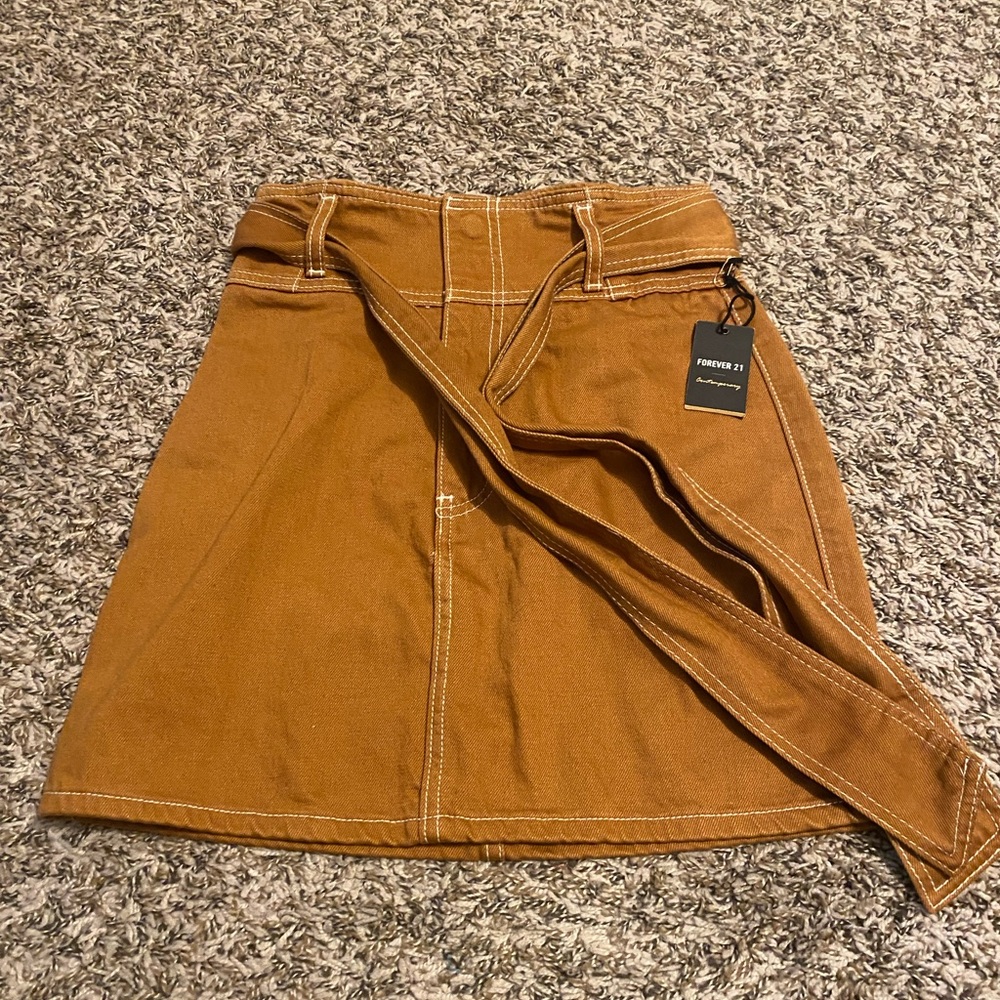 Forever 21 Women's Brown Mini Skirt